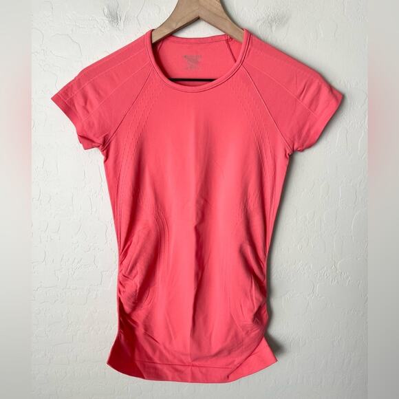 Athleta speed light seamless short sleeve shirt XS coral pink - Picture 2 of 6